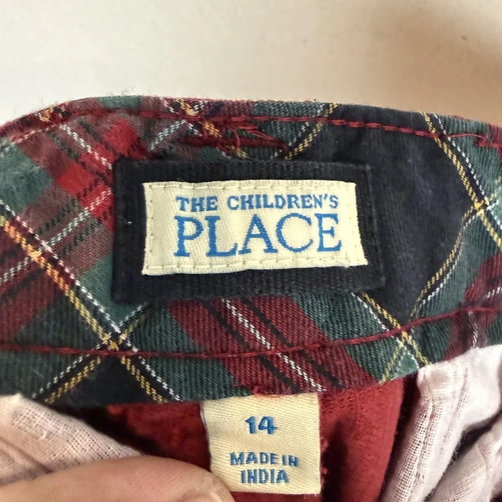 The Children's Place Pants Boys 14 27x28 Red Corduroy Chino Twill Casual School